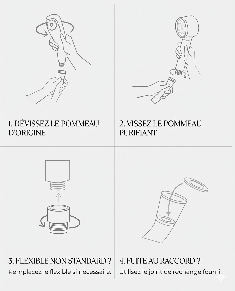 Pommeau de Douche Filtrant